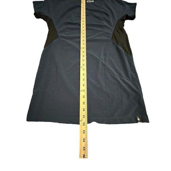 Smartwool Sport Dress Size XS Blue/Black Short Sleeve Merino Wool Blend #I18-8 - Picture 7 of 10